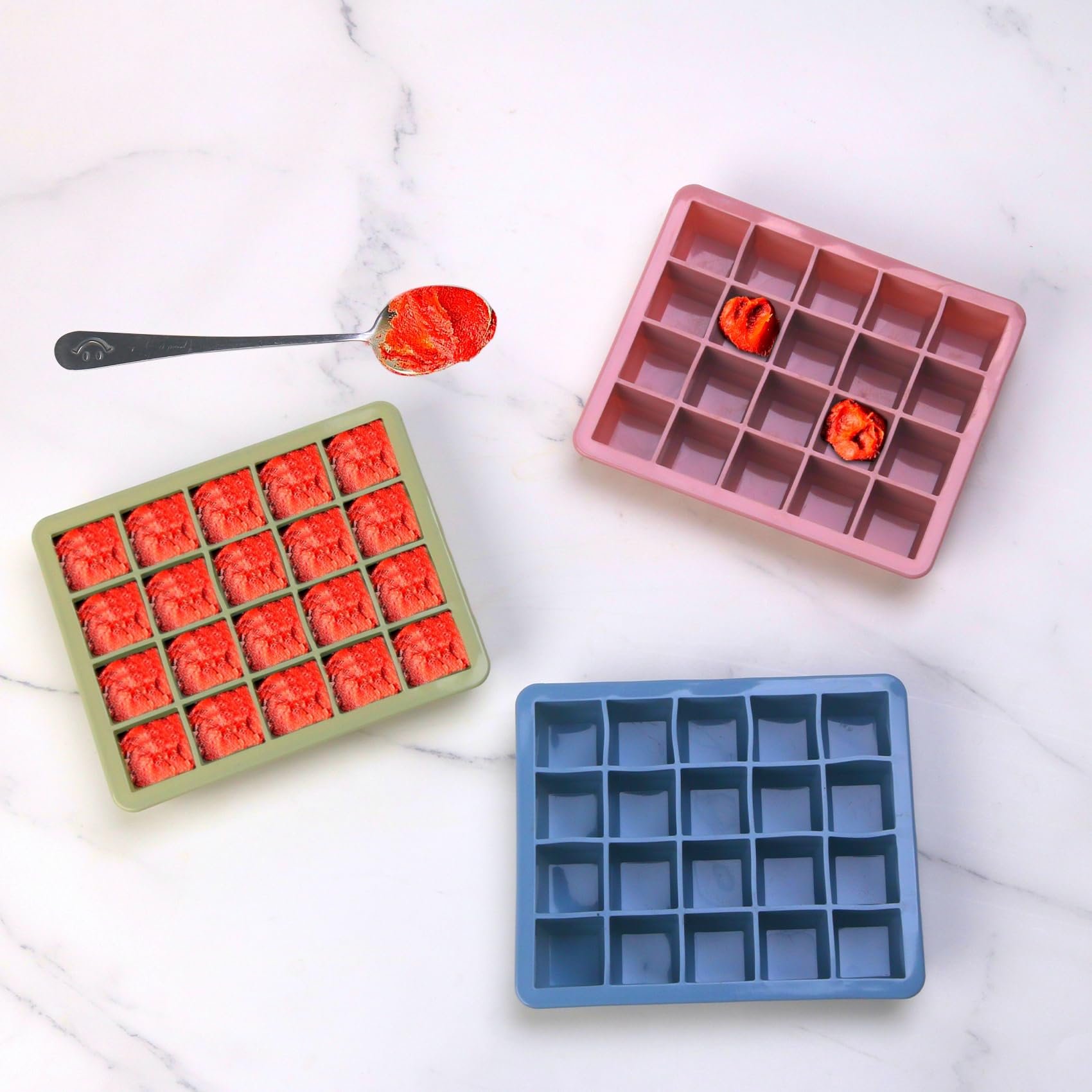 BECOKIT pack multicolor; moldes reutilizables para porciones pequeñas.