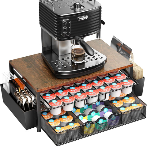 Becomrock Organizador K-Cup de dos niveles, vista general para mostrador.