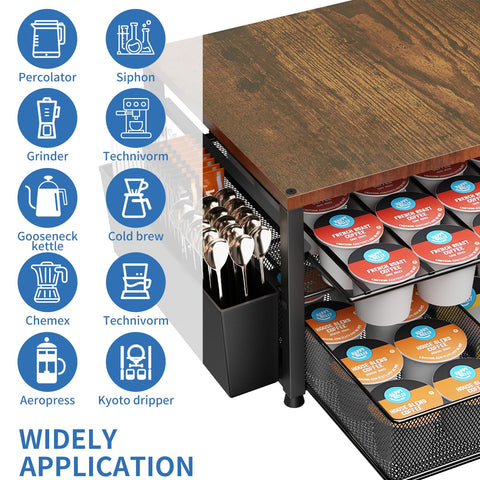 Becomrock Organizador K-Cup, estructura metálica duradera con pies antideslizantes.