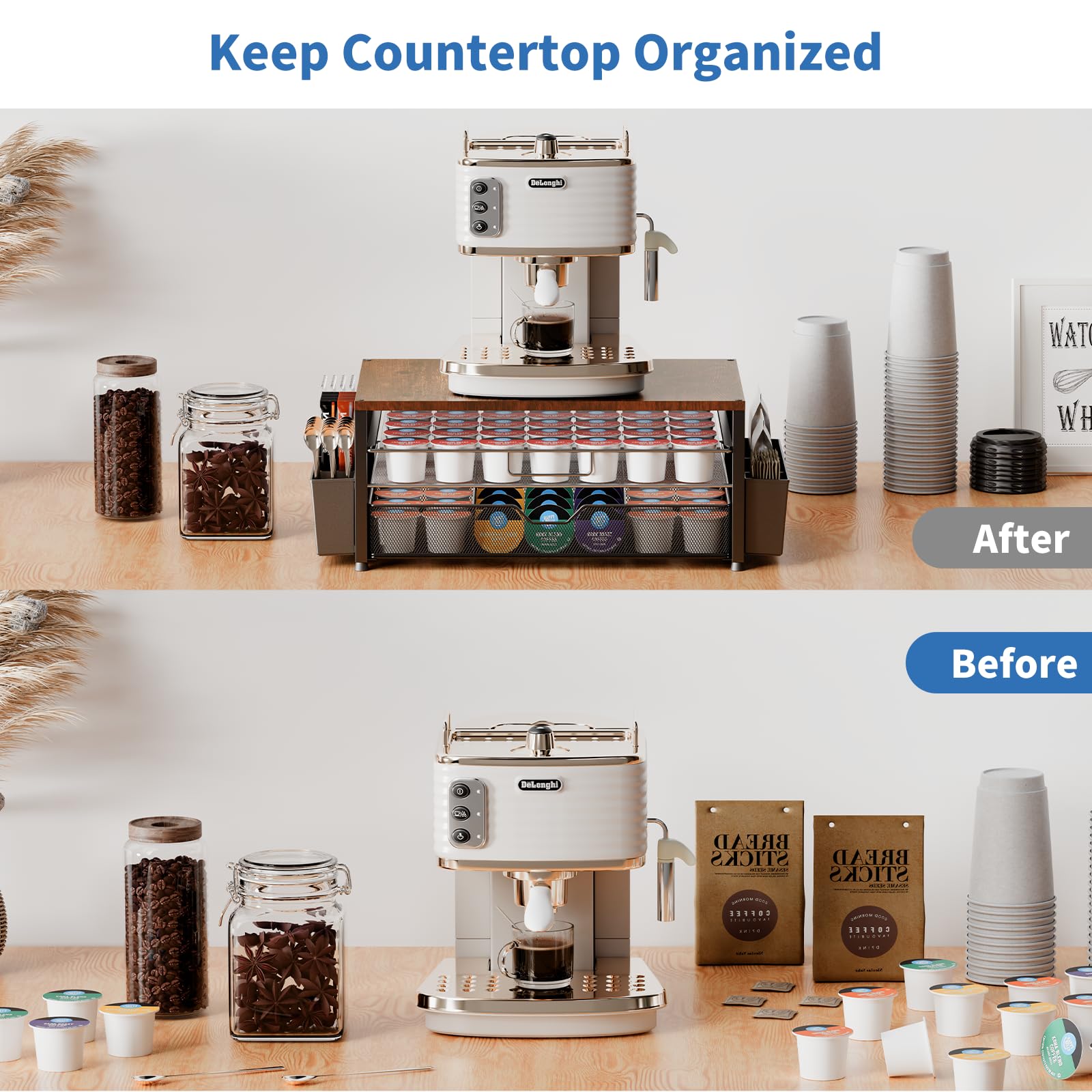 Becomrock Organizador K-Cup, perfecto para cocina u oficina.