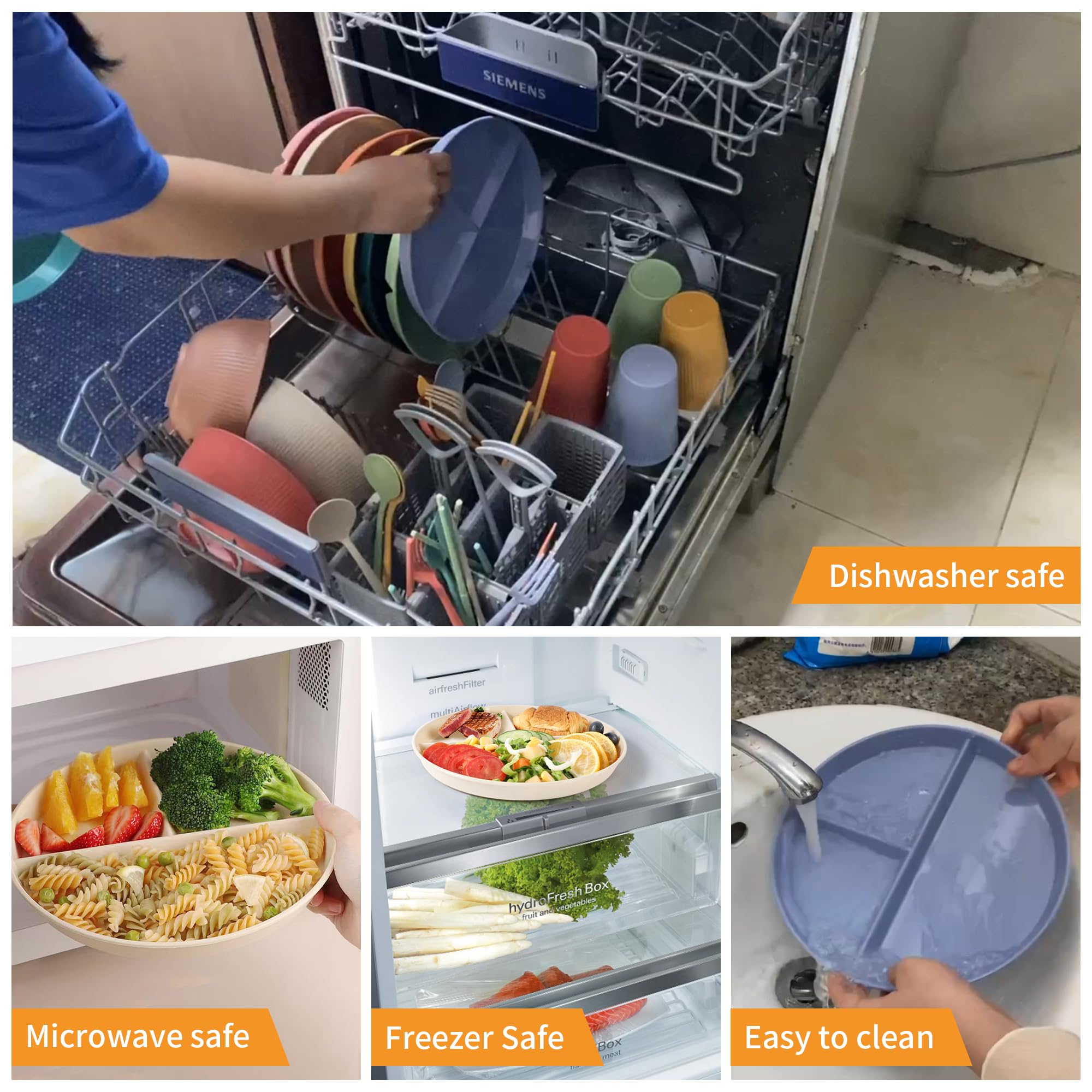 Plato becutlery duradero y ligero, ideal para uso diario y viajes.