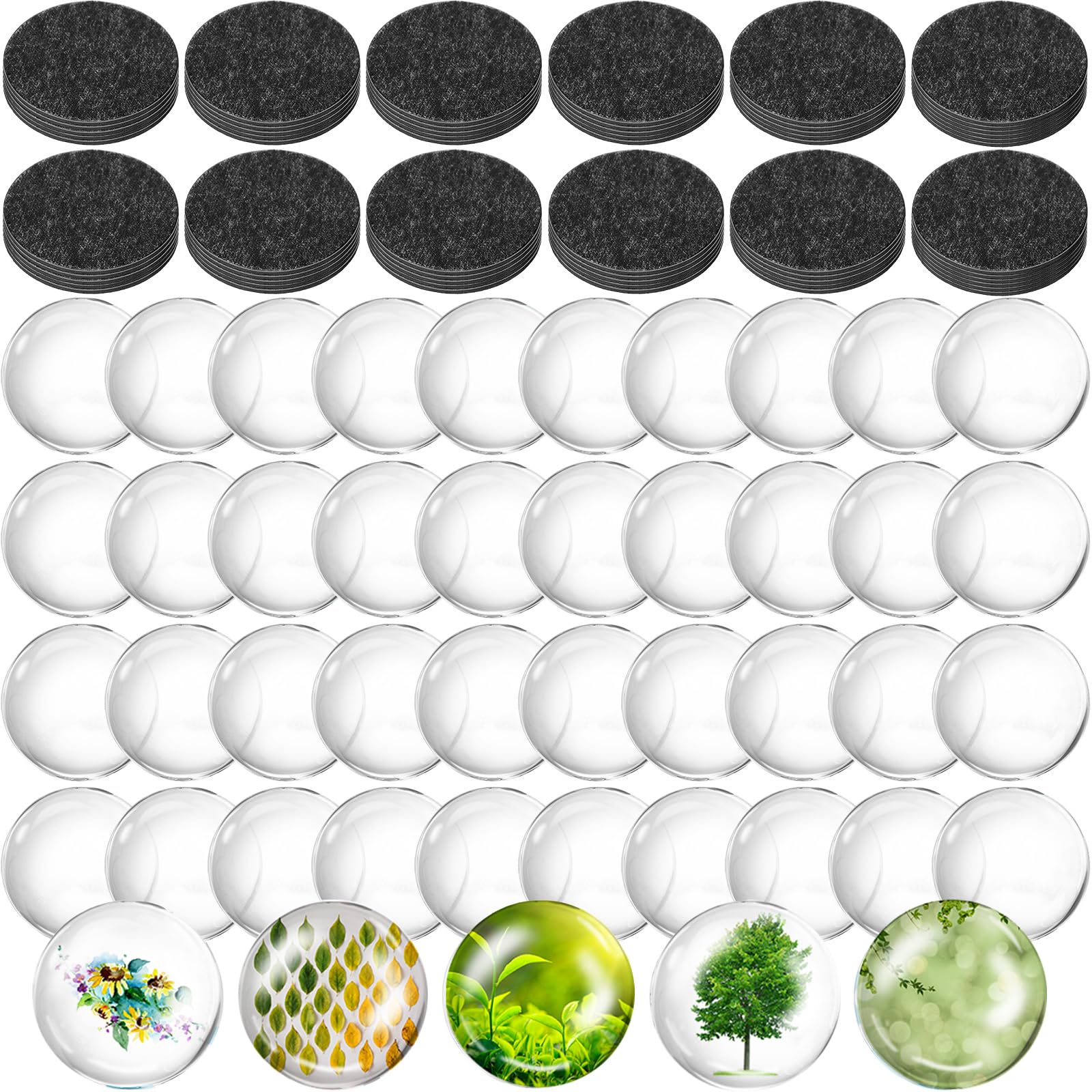 BEDARTIST imanes de vidrio con cabochones transparentes, ideales para imanes decorativos de nevera.