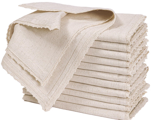 Servilletas Bedding Craft de lino y algodón natural con encaje para mesa elegante.