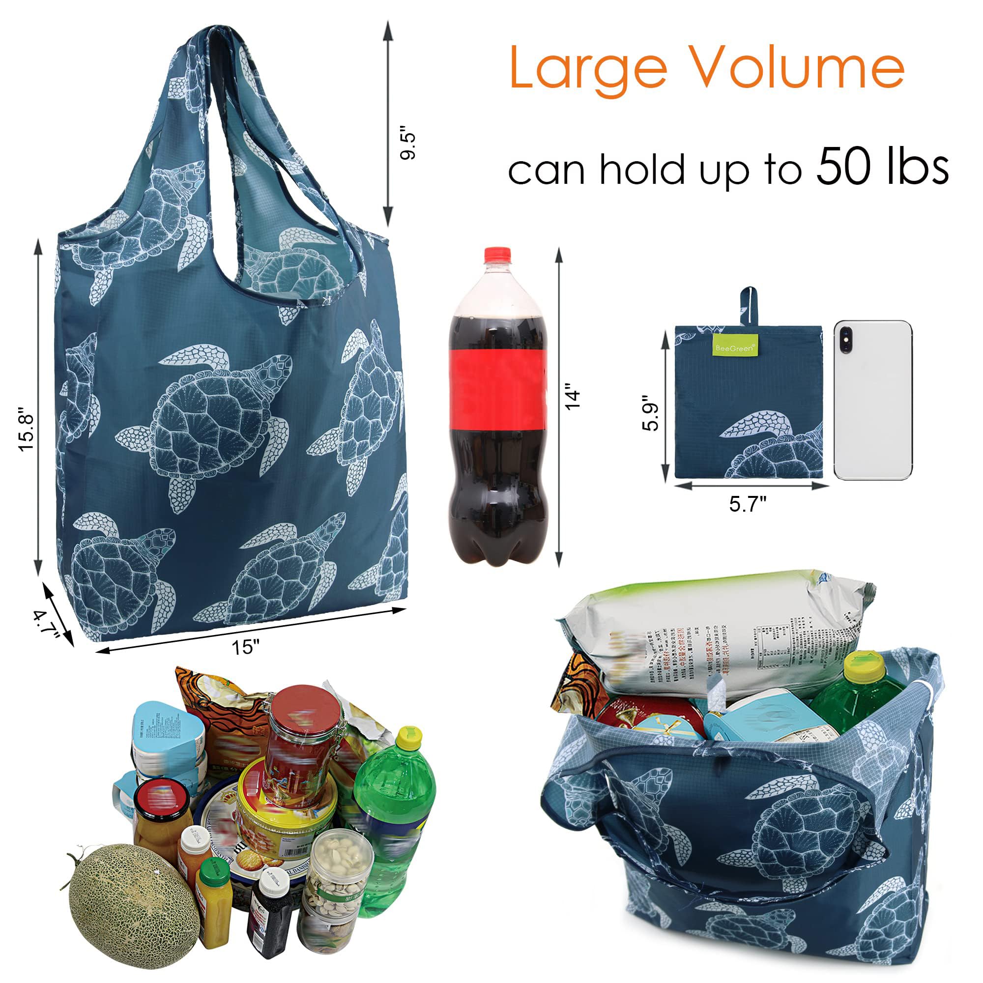 BeeGreen bolsa tote con asas largas para llevar al hombro