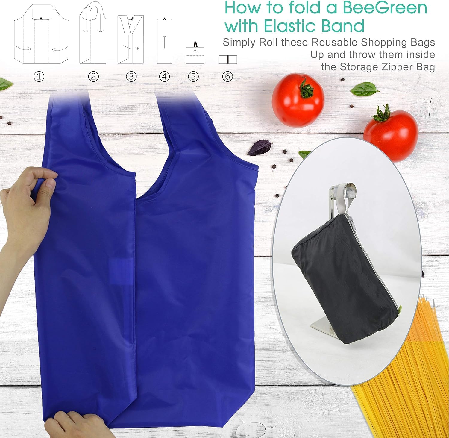 BeeGreen bolsas multifuncionales para mercado, viaje y fiestas.