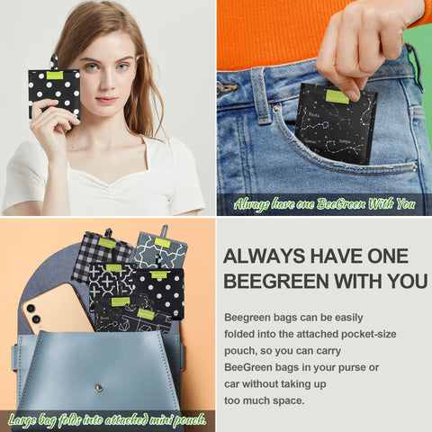 BeeGreen bolsa con patrones de animales, opción divertida para el supermercado.