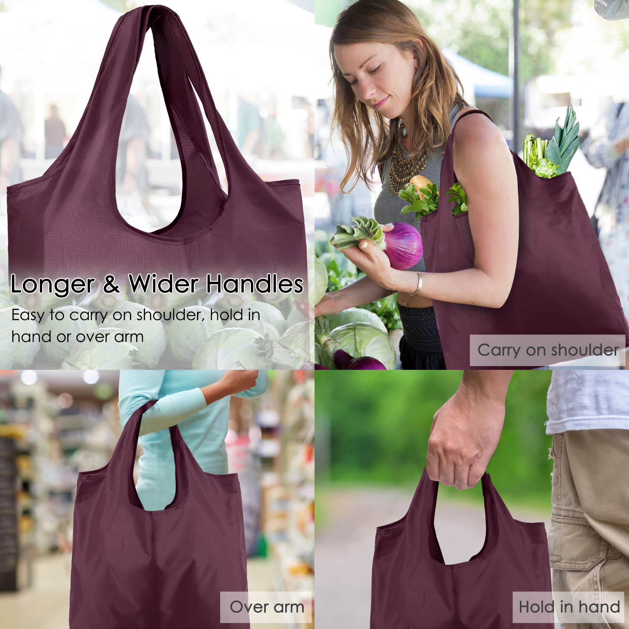 BeeGreen bolsas reutilizables resistentes para alimentos y compras pesadas.