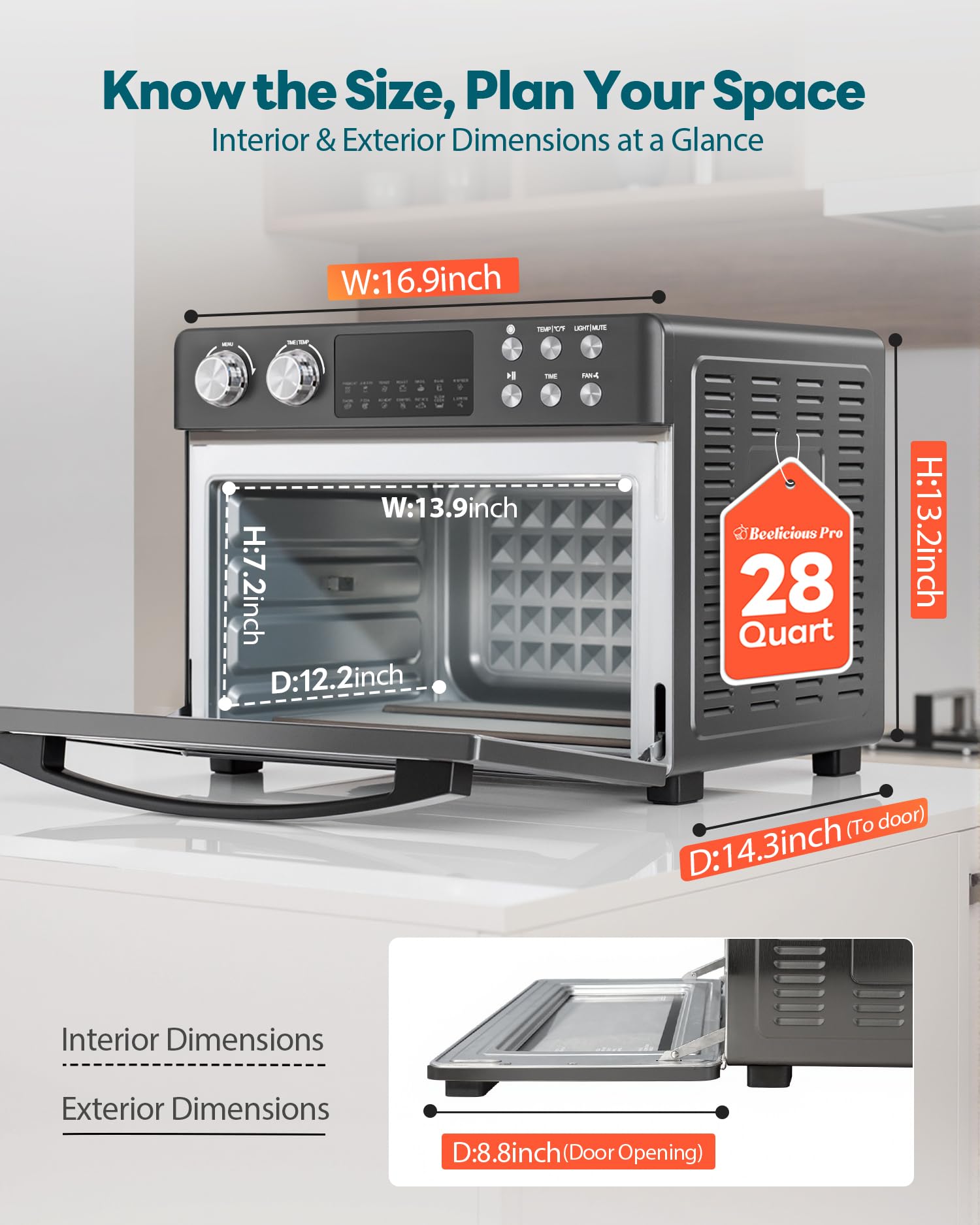 Beelicious Pro 28QT con accesorios completos para empezar a cocinar