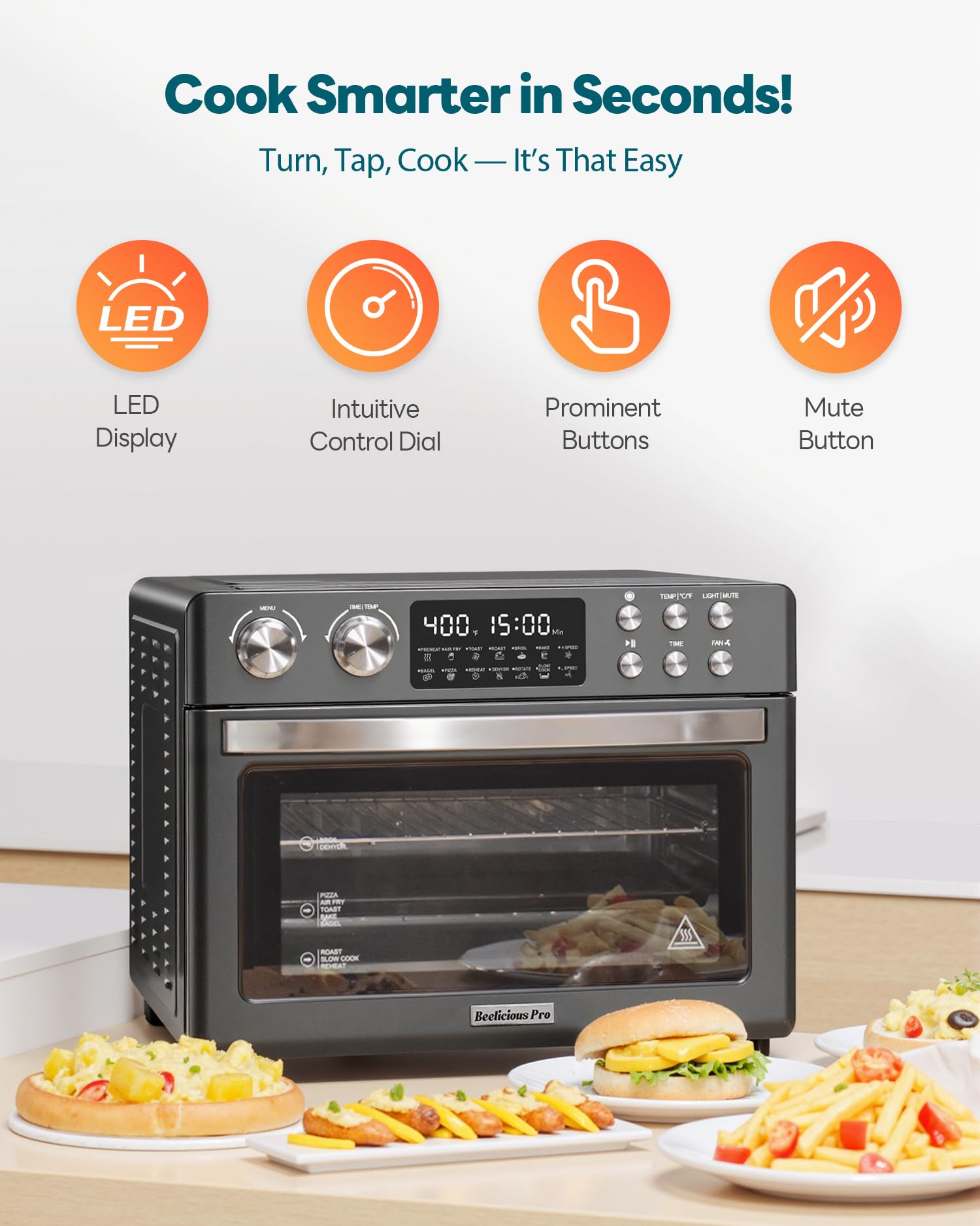 Beelicious Pro 28QT control de temperatura preciso para resultados consistentes
