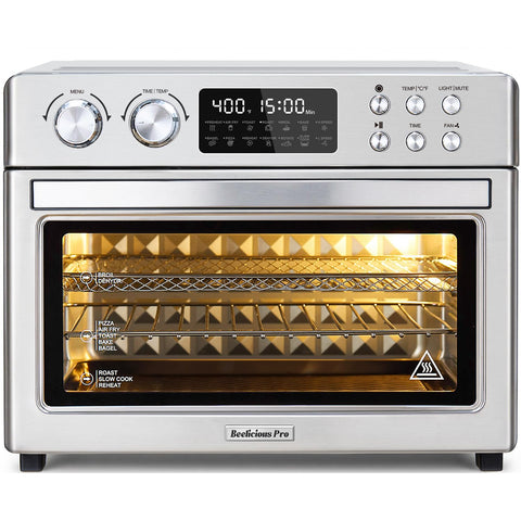 Beelicious Pro 28QT horno aire tostador vista frontal ideal para encimeras modernas