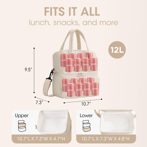 Beenlove bolsa de almuerzo de 12 litros ideal para varias porciones.