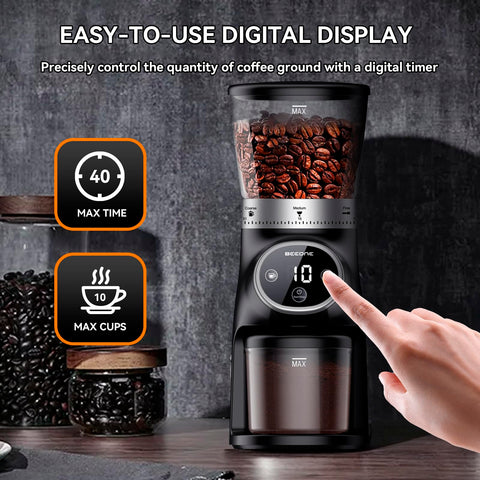 BeeONE molienda para espresso y turco con ajuste fino.