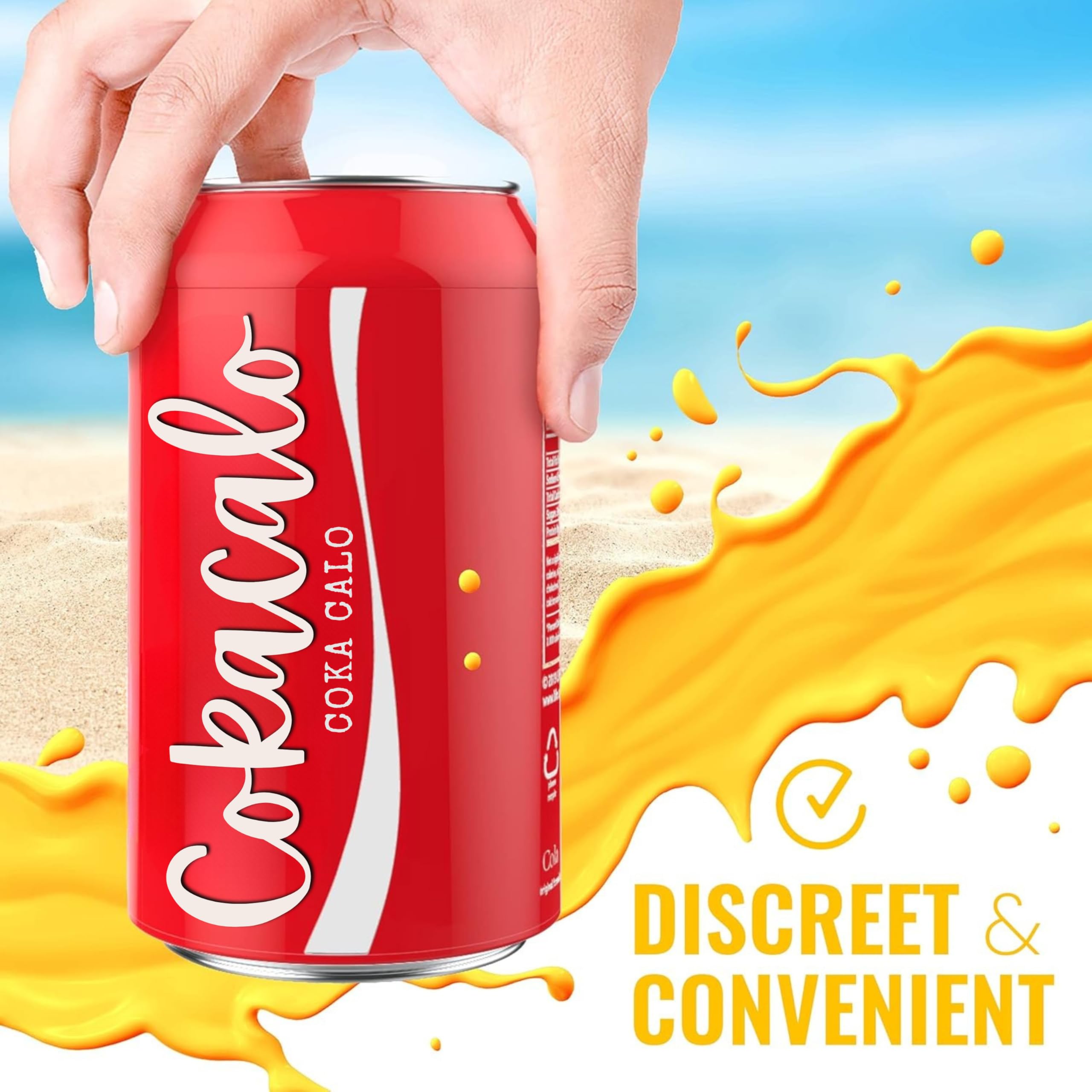 Skywin BeerSkin funda-lata silicona imita-soda, ideal para fiestas y playa.
