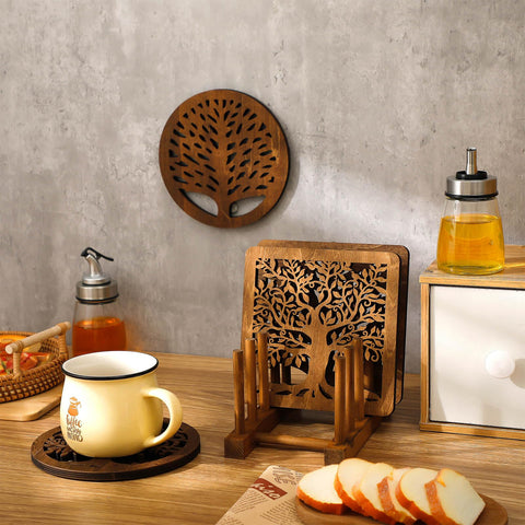 Beeveer base para ollas en árbol de la vida mantiene la mesa a salvo.
