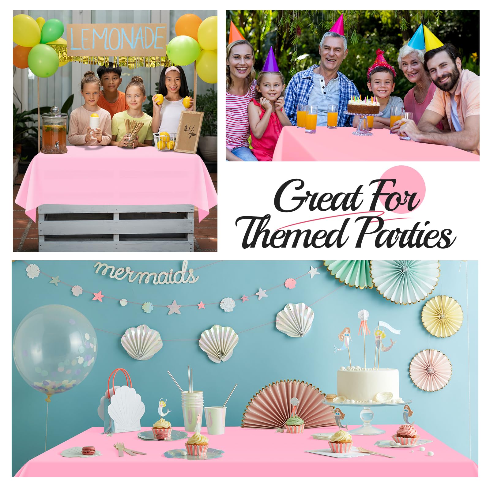 BEFANS mantel para eventos exteriores rosado, ideal para patios.