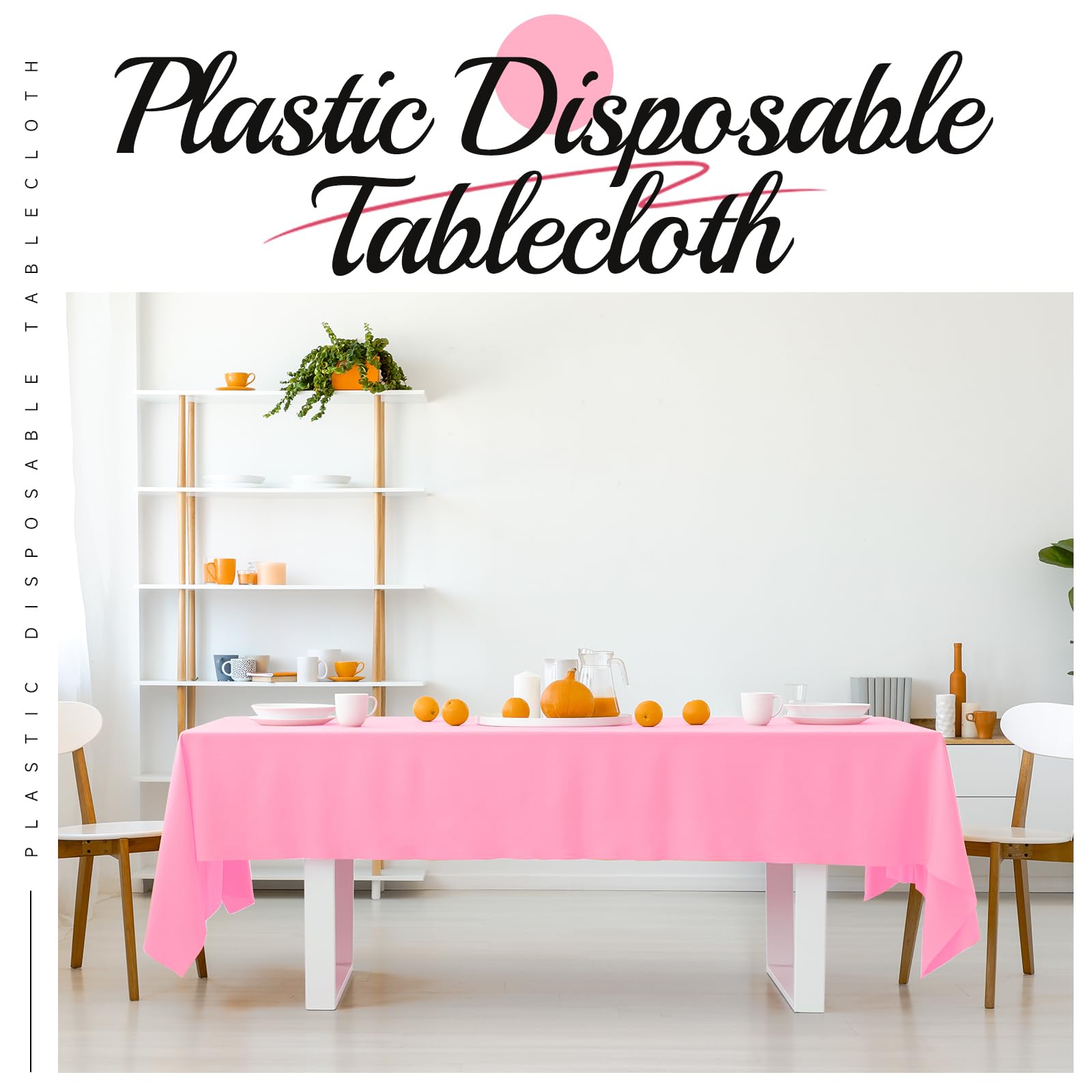 BEFANS mantel PEVA rosado impermeable, ideal para derrames y limpieza.