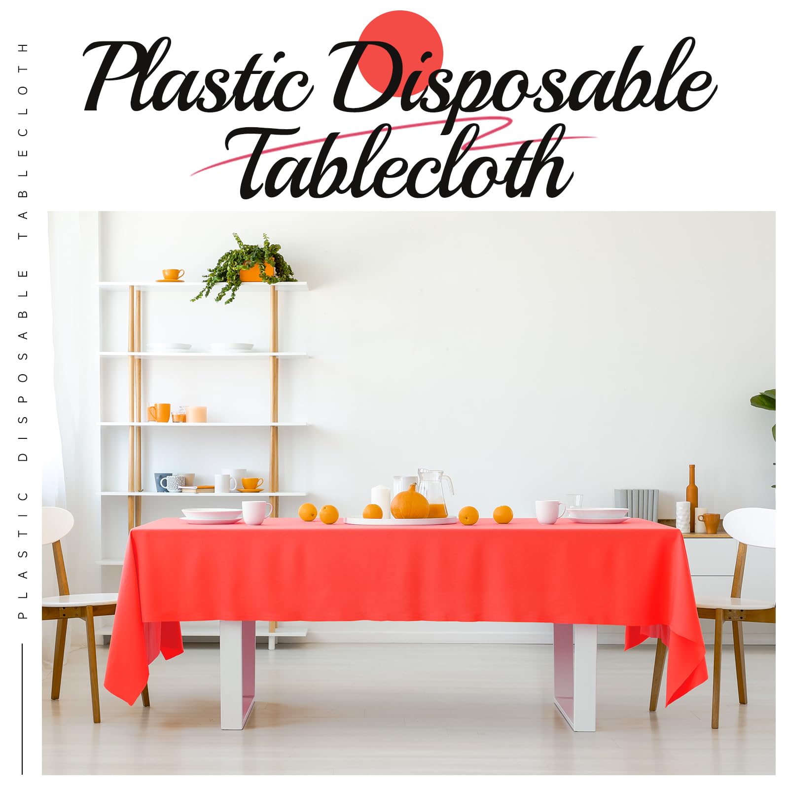 BEFANS mantel plástico rojo protege superficies en eventos y celebraciones.