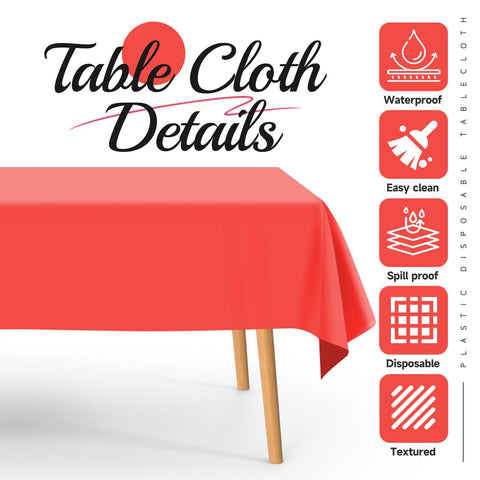 BEFANS paquete de diez manteles rojos para fiestas y banquetes.