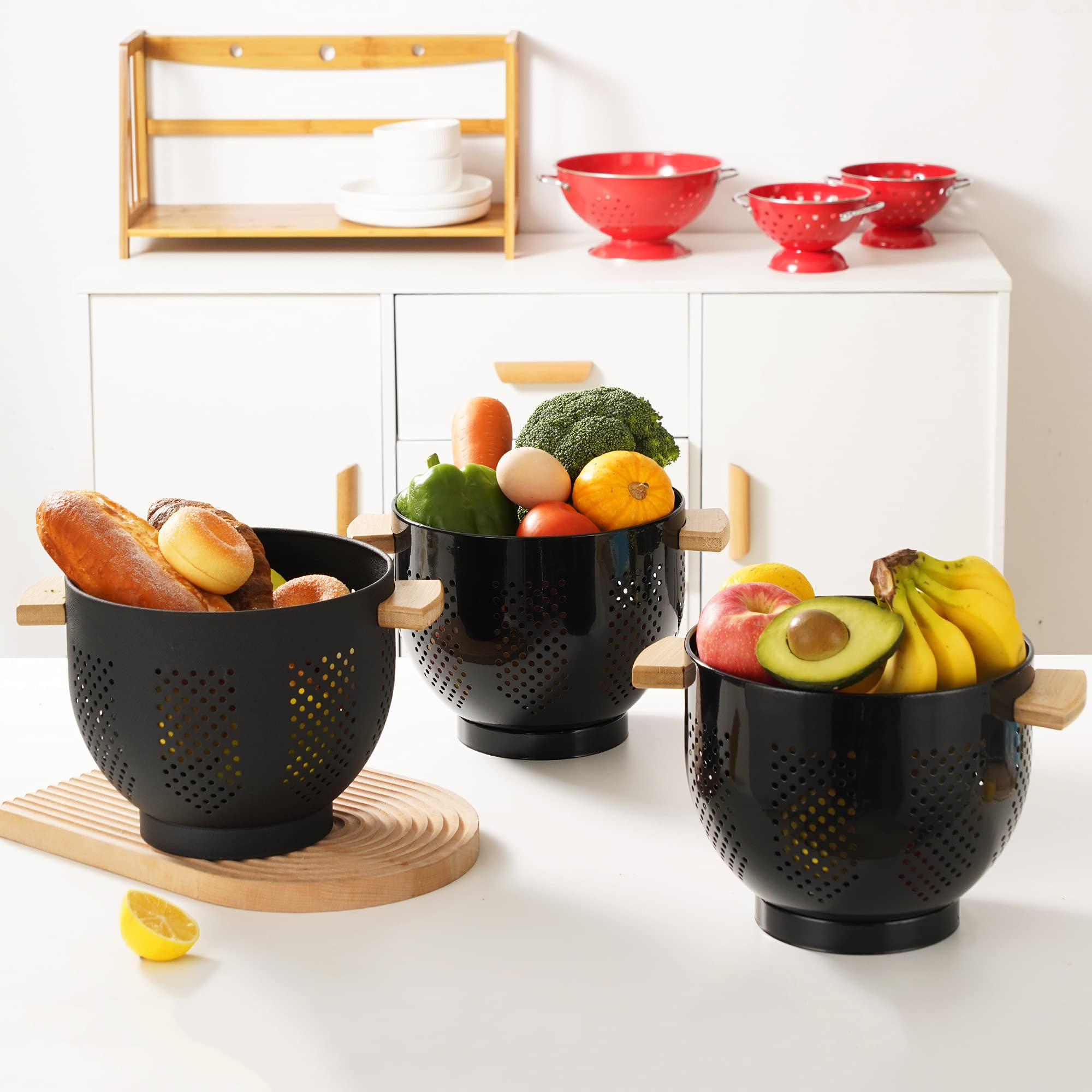 BeFare colador acabado mate negro para cocina moderna