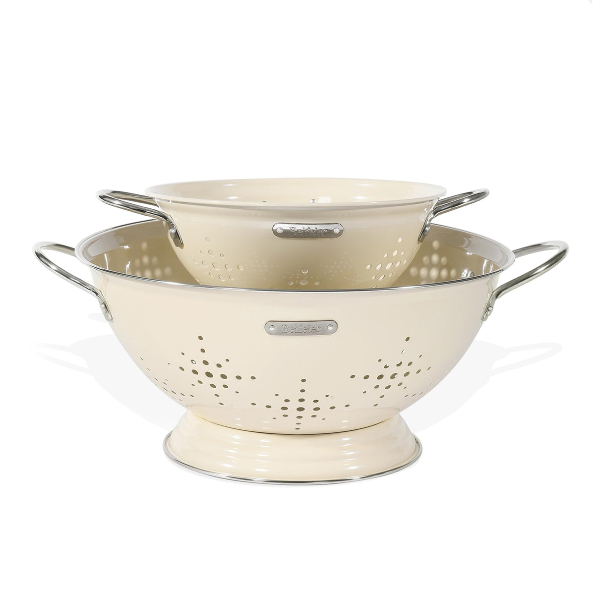 BeFare colador de metal conjunto 2qt-6qt, ideal para escurrir pasta y verduras.