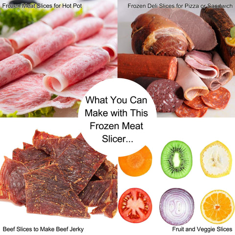 Befen cortadora de carne, ajuste de espesor para lonchas de 0,2 a 20 mm.