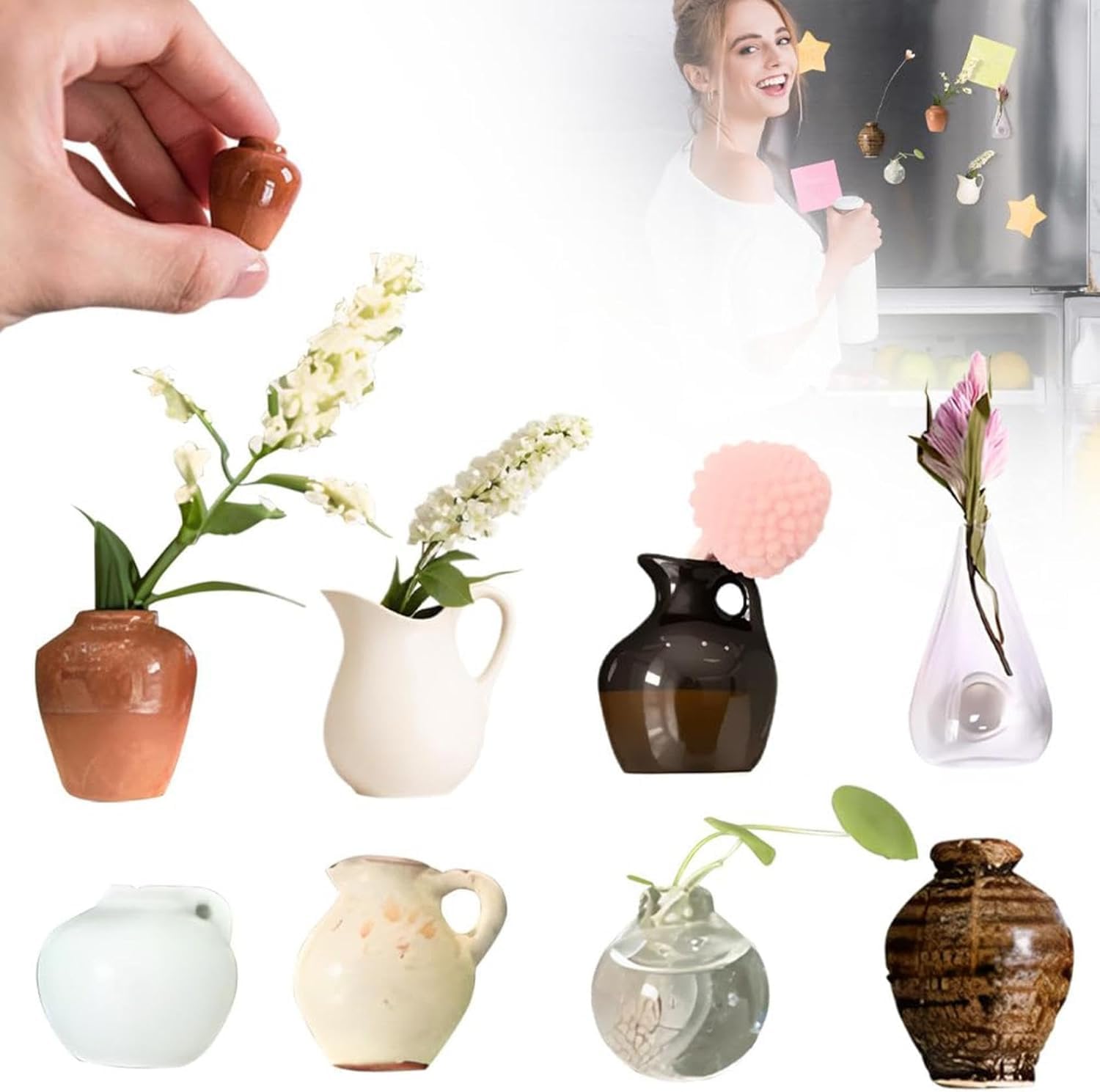 BEHEGTYE conjunto de nueve imanes decorativos para regalo.