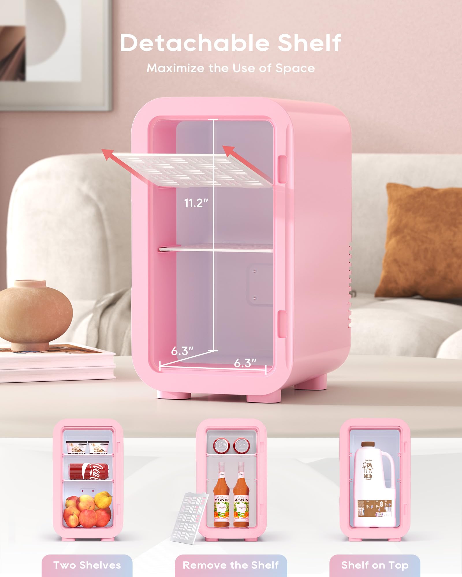 BEICHEN mini nevera para cuidado de la piel, ideal para dormitorio