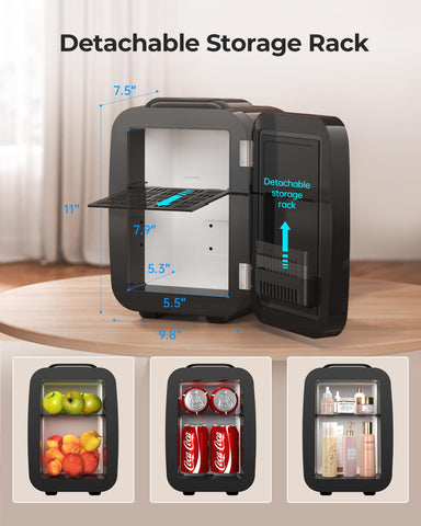 BEICHEN Mini nevera portátil para coche, mantiene bebidas frías y snacks en viaje