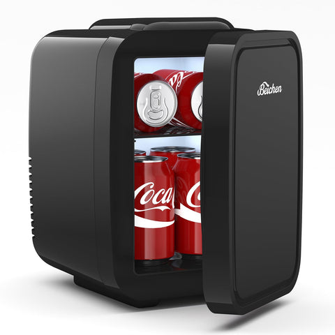 BEICHEN Mini nevera portátil para dormitorio, mantiene cosméticos y bebidas frescos para tu rutina nocturna