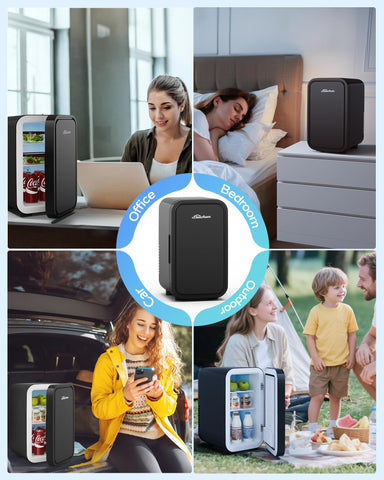 BEICHEN minifrigo 6L compacto para escritorio o mesita.