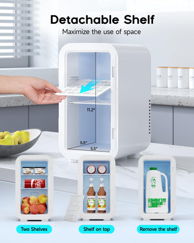 BEICHEN Minifrigo 6L, control de temperatura preciso para conservar bebidas y alimentos