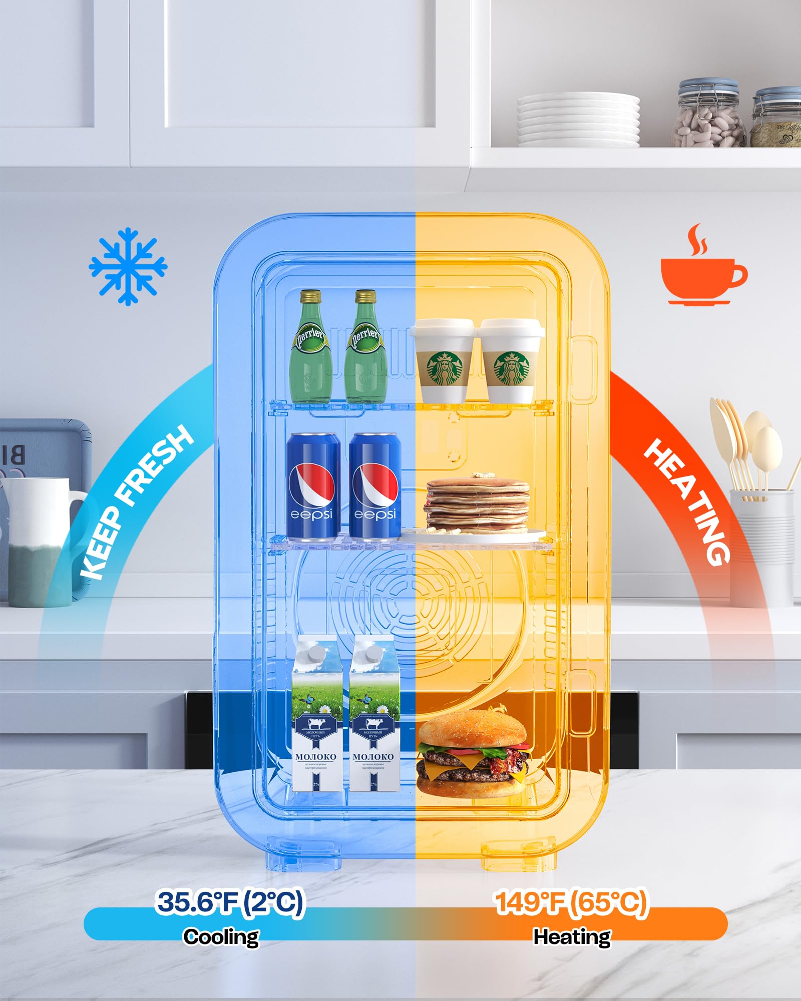 BEICHEN Minifrigo 6L, compacto en dormitorio para cuidado de la piel y meriendas
