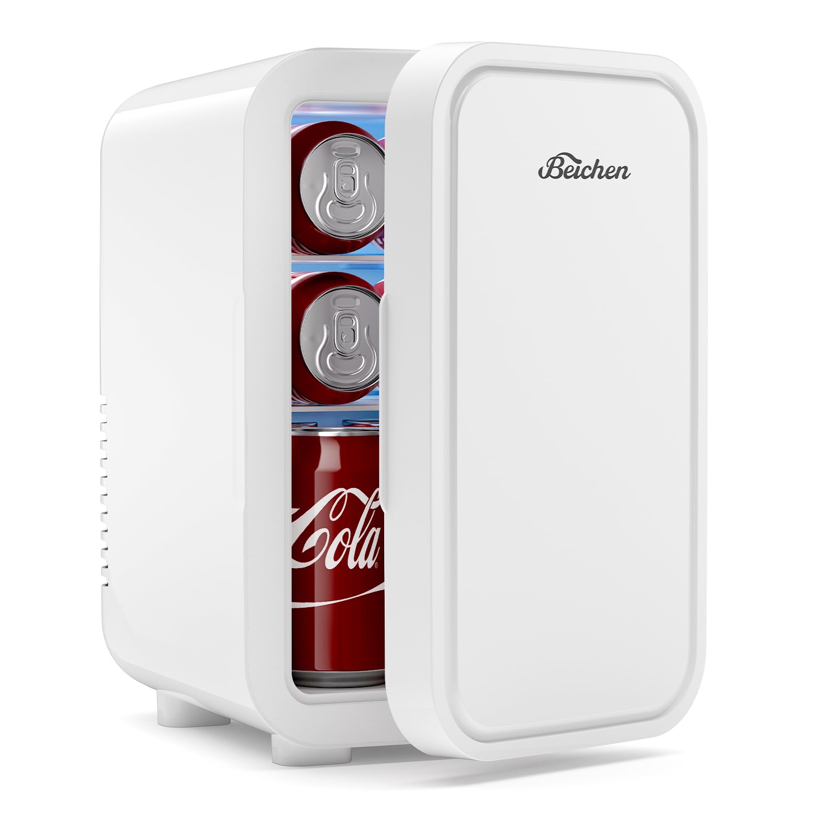 BEICHEN Minifrigo 6L, interior amplio para cosméticos y snacks, uso diario en dormitorio