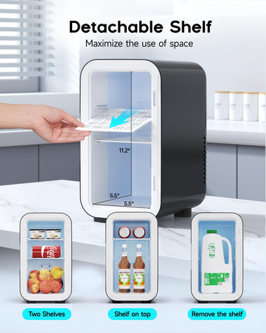 BEICHEN minifrigo 6L sistema termoelectrico: enfría y calienta con precisión.