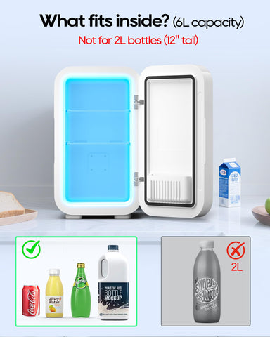 BEICHEN Minifrigo 6L, uso en oficina, mantiene bebidas frías sin ruido