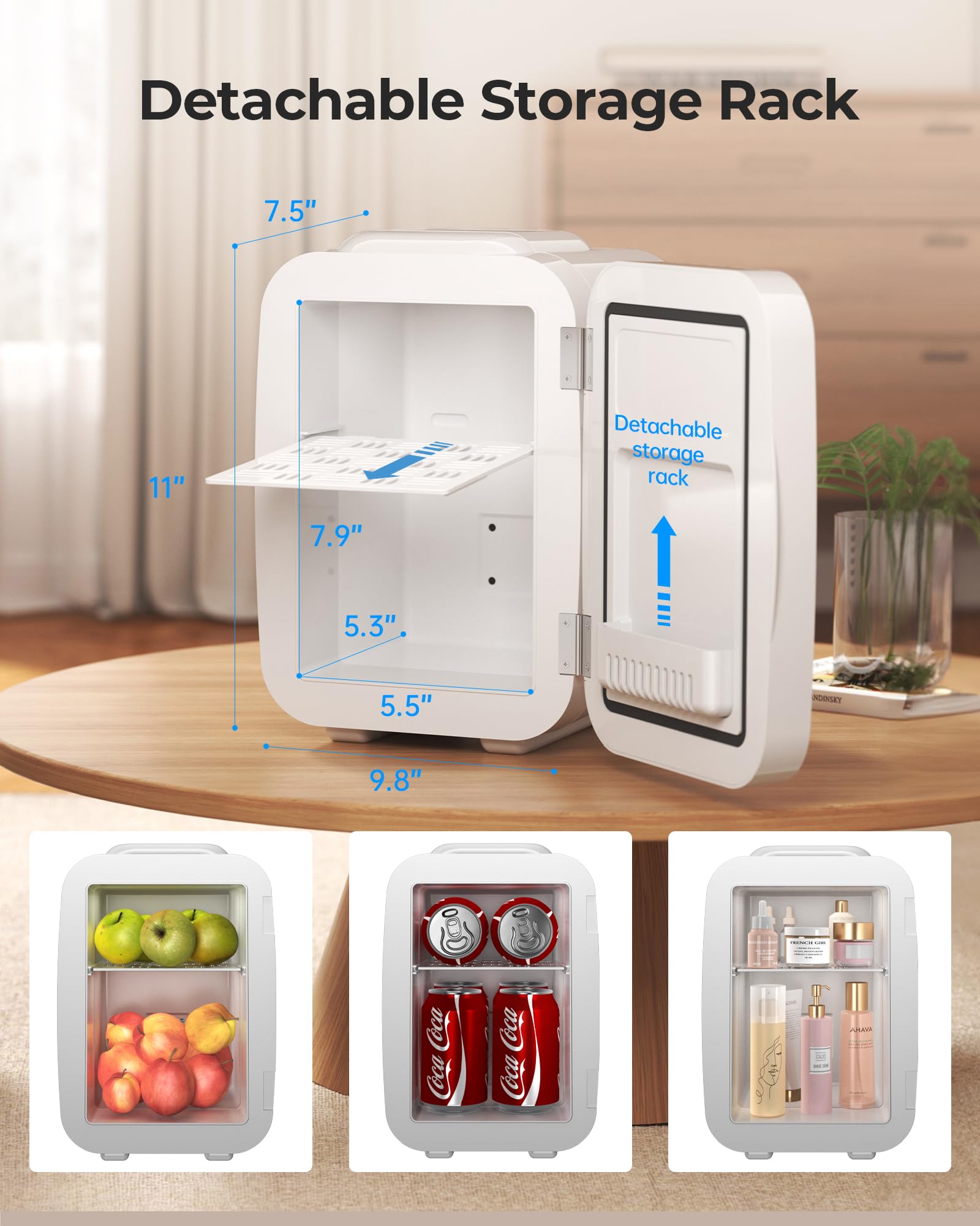 BEICHEN Mini Nevera 4L, enfriamiento rápido para bebidas.