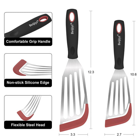 Beijiyi pala antiarañazos para sartenes antiadherentes, perfecta para huevos y tortitas.