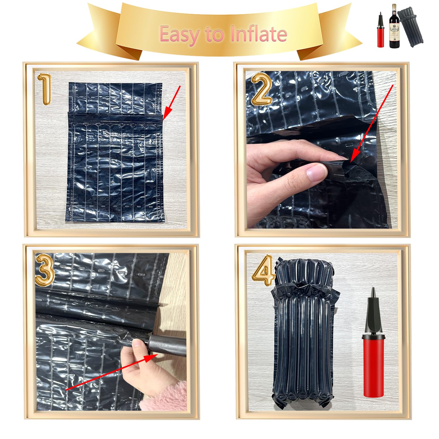 BeiLeiNiceHK bolsa protectora de vino negro para viaje seguro