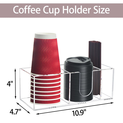 Beitiny acrílico transparente para estación de café, aspecto limpio.