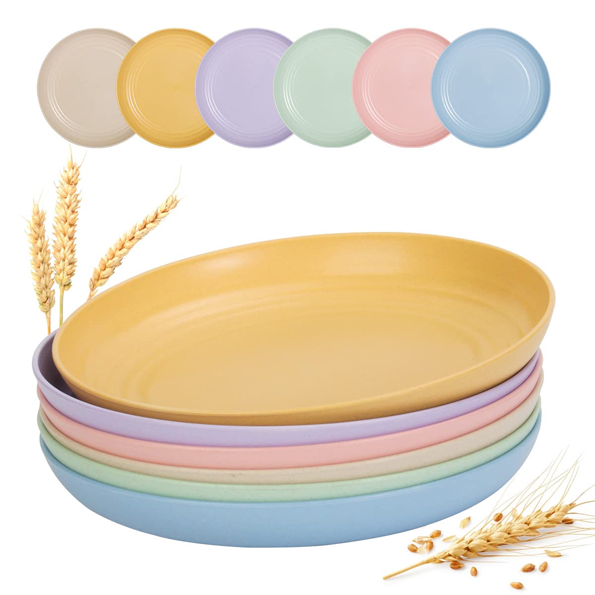 BEIUTAO platos de 9 pulgadas con profundidad para ensaladas postres y porciones