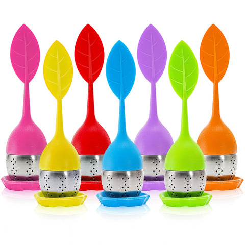 Conjunto Bekith de 7 infusores de silicona para té suelto, práctico y duradero.