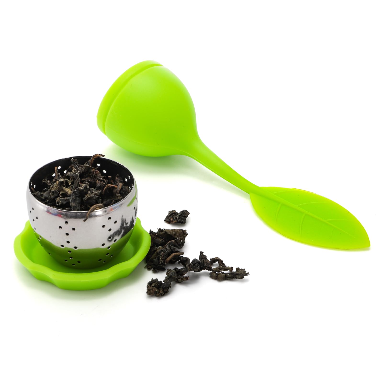Taza con infusor Bekith muestra uso individual de té suelto.