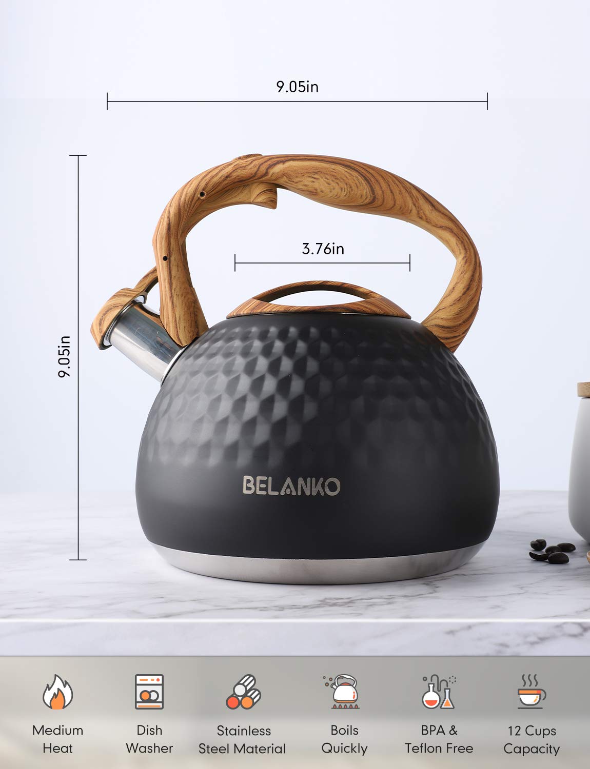 Belanko hervidor apto para gas, inducción y eléctrica.