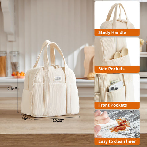 Belaven Bolso con forro de aluminio, fácil de limpiar y conserva frescura.