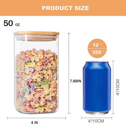 Belgol contenedores de alimentos de vidrio claros, aptos para congelar y conservar sabor.