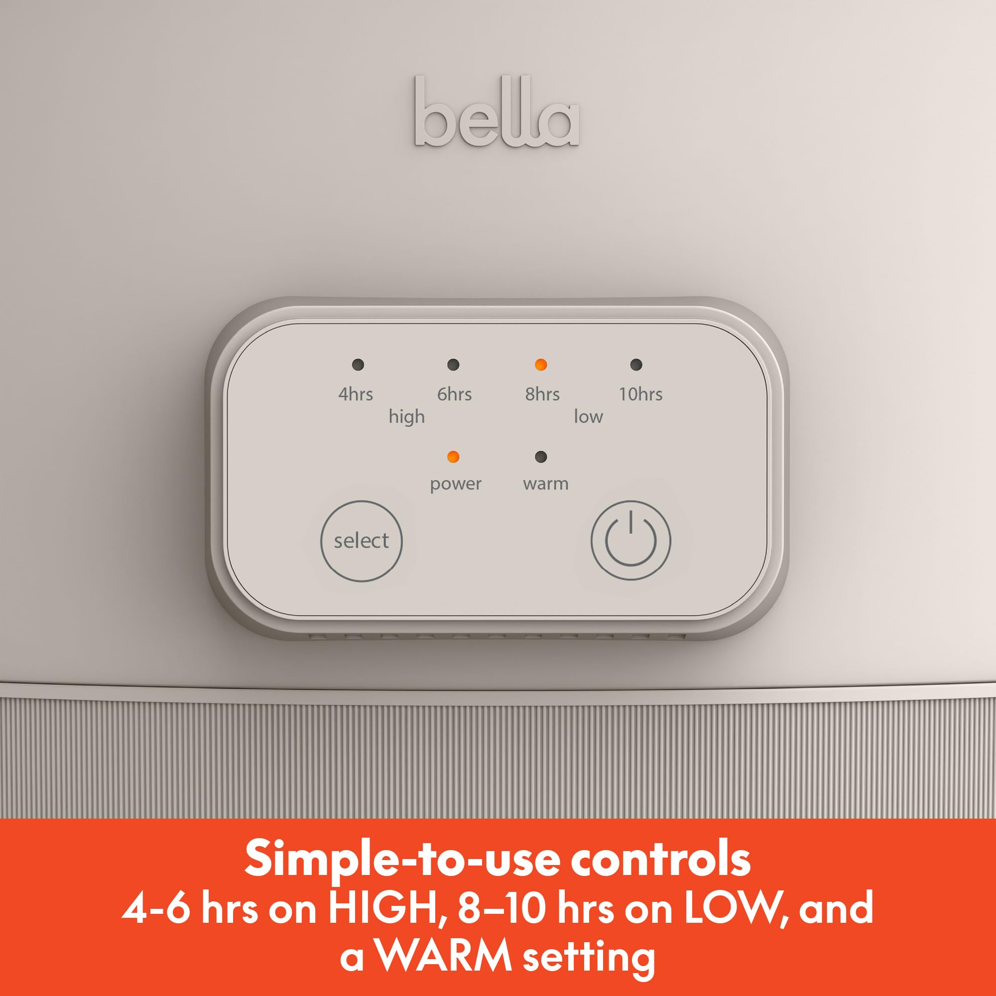 Bella olla lenta programable con ajustes de temperatura para resultados precisos.