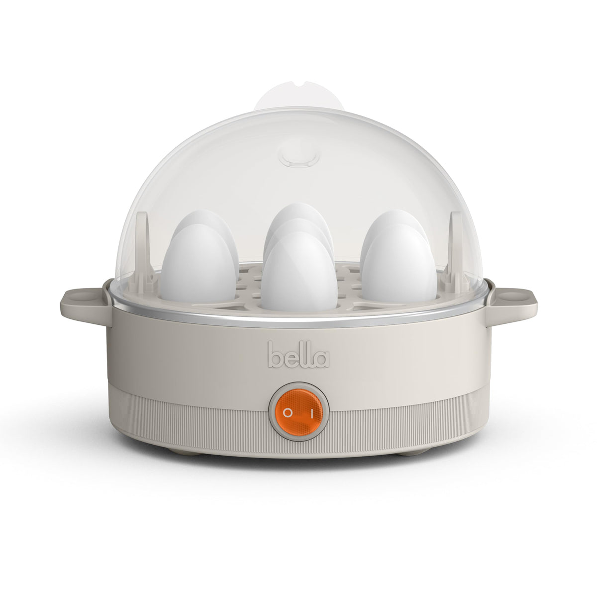 Bella cocedor de huevos con capacidad para siete; compacto para cocinas pequeñas