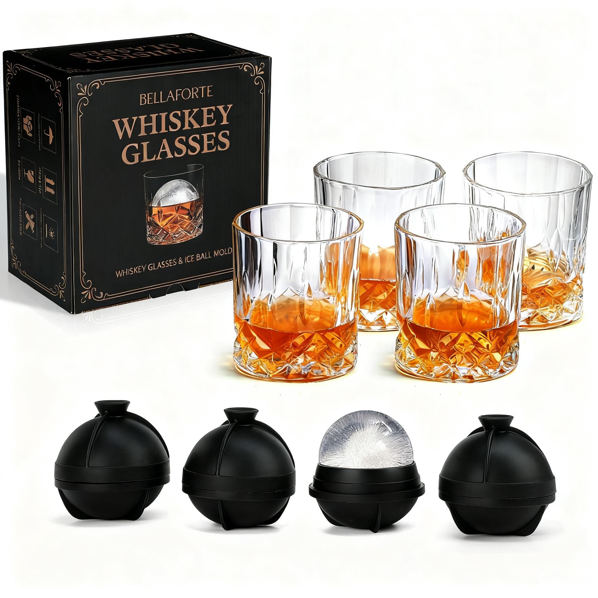 Vaso Bellaforte para whisky estilo antiguo de 10 onzas, experiencia premium.