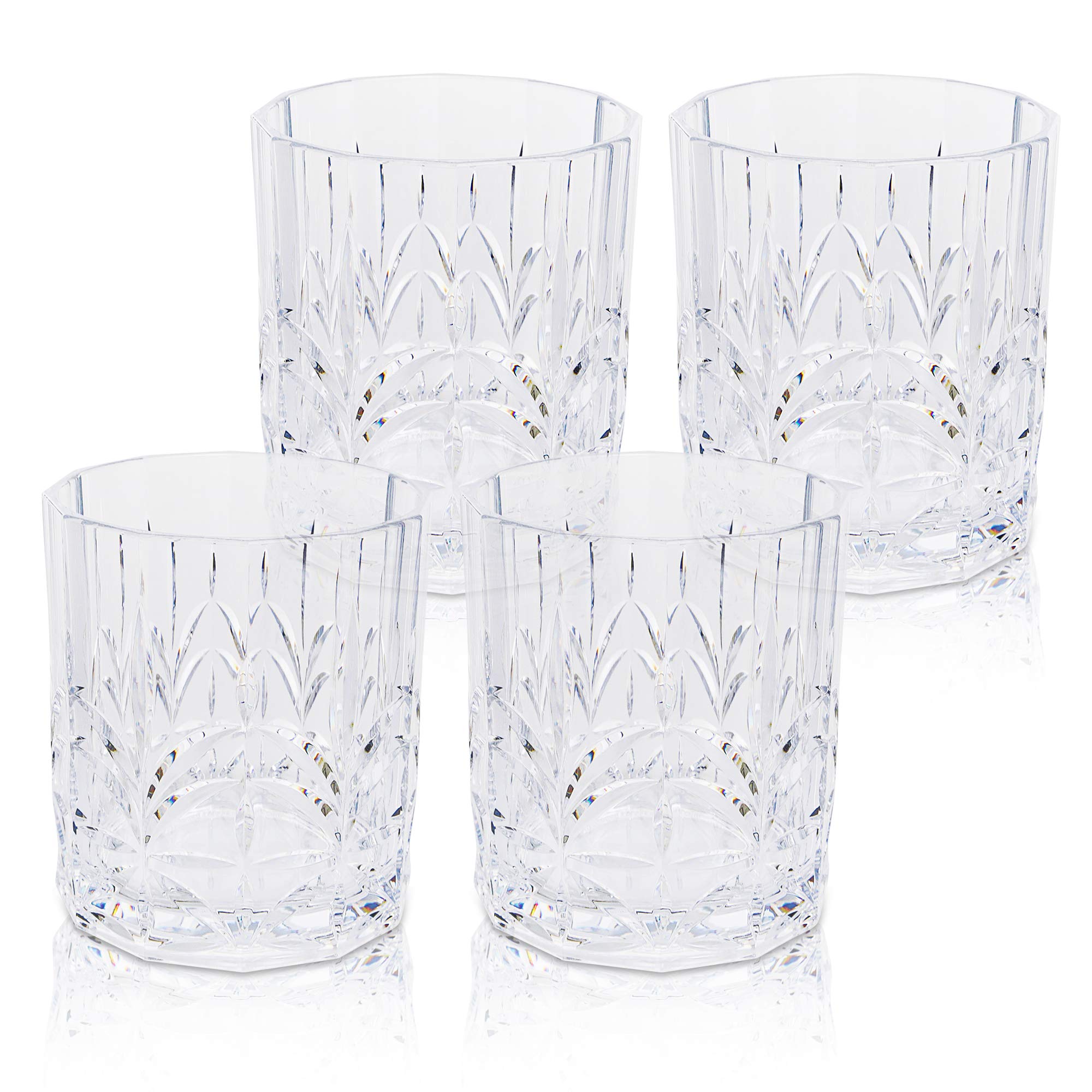 Vasos Bellaforte Tritán 13oz, conjunto de 4, ideal para reuniones elegantes.