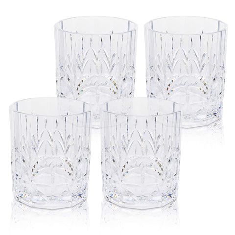 Vasos Bellaforte Tritán 13oz, conjunto de 4, ideal para reuniones elegantes.